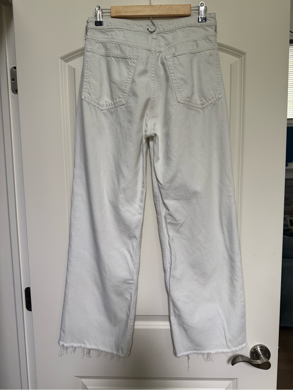 Rag & Bone Cloud Lori White Wide Leg Jeans 26 - Picture 6 of 8